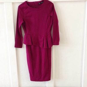 Fun pink dress with ruffle!!! Size M